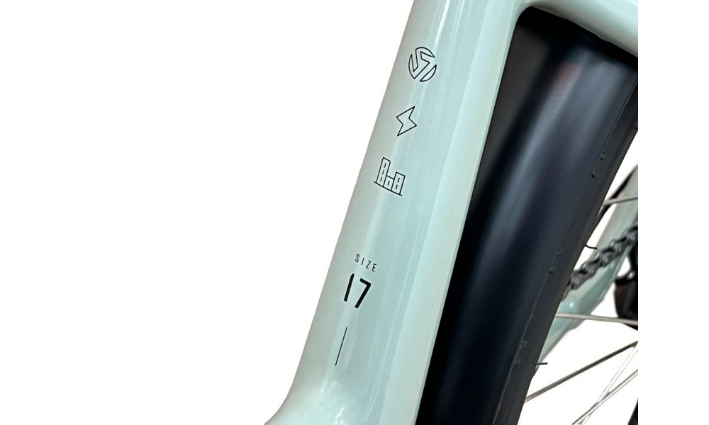 Rower miejski elektryczny Barton E-Smart 2.0 026 - oliwkowy