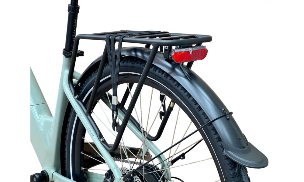 Rower miejski elektryczny Barton E-Smart 2.0 026 - oliwkowy