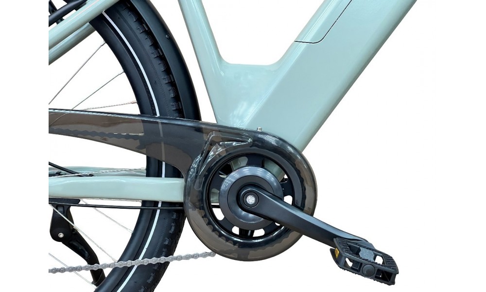 Rower miejski elektryczny Barton E-Smart 2.0 026 - oliwkowy