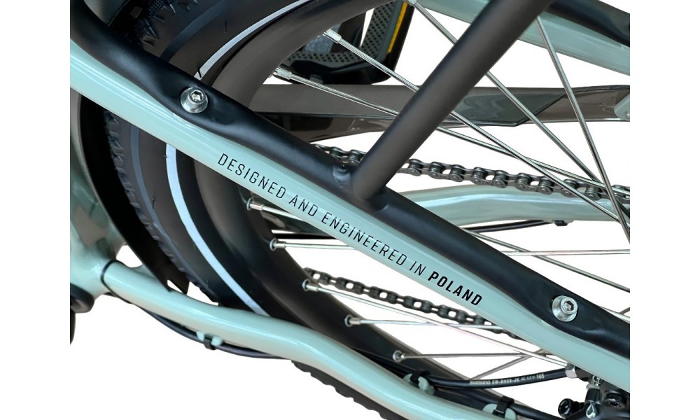 Rower miejski elektryczny Barton E-Smart 2.0 026 - oliwkowy