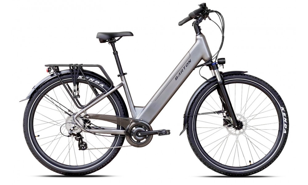 Rower miejski elektryczny Barton E-Smart 2.0 026 - tytanowy