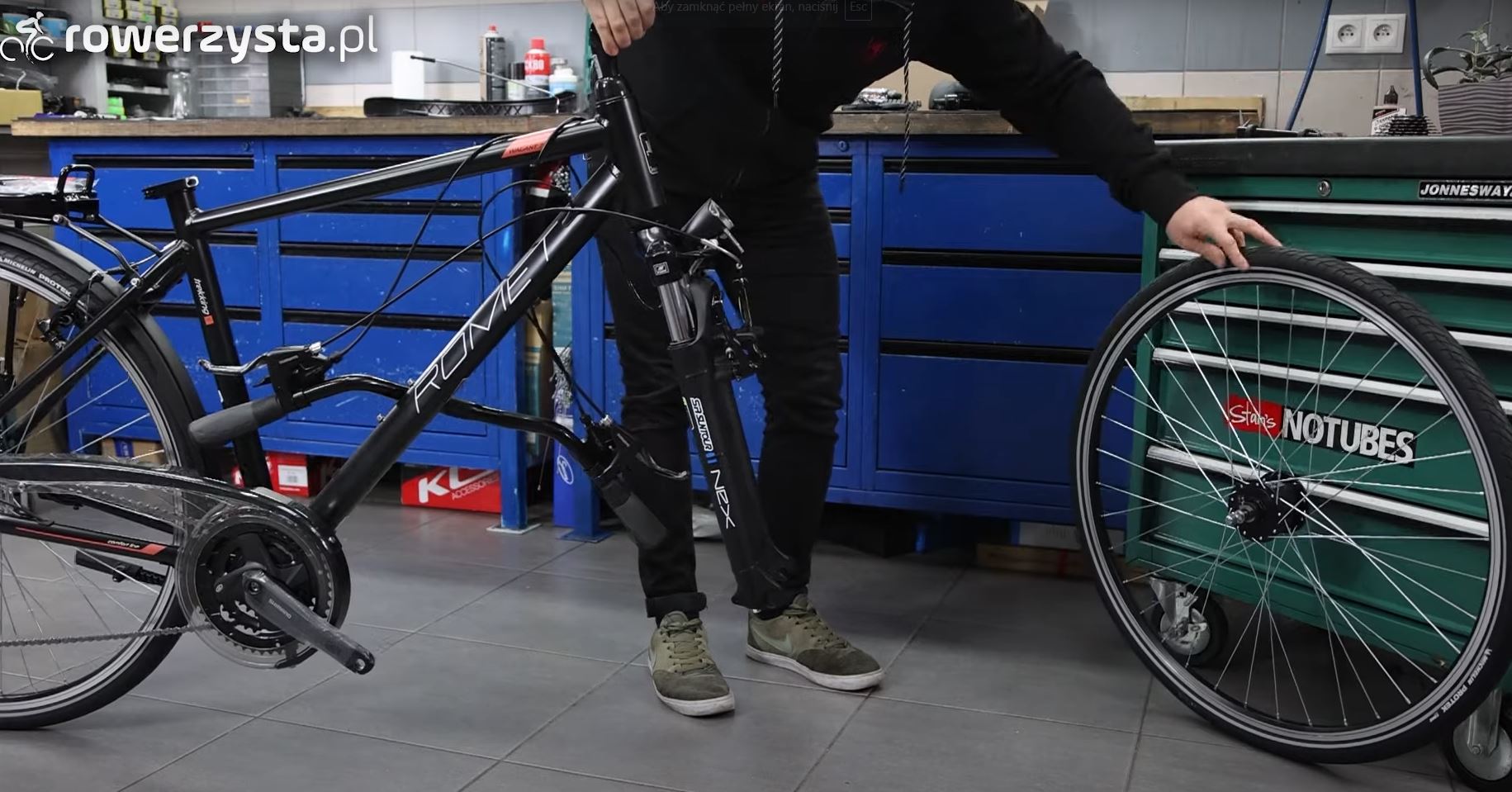 montaż przedniego koła w rowerze